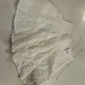 American Eagle Outfitters Cream Eyelet Skirt